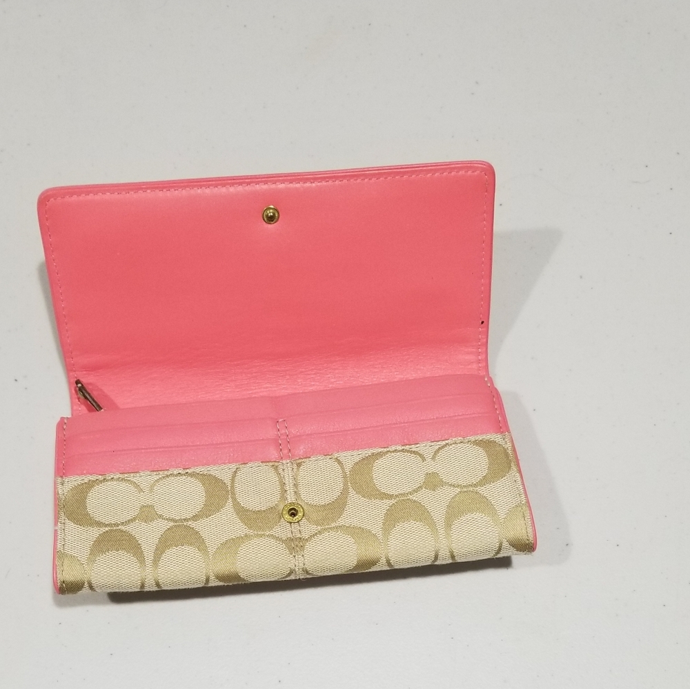 Monogram Leather Coach Wallet - Picture 3 of 6